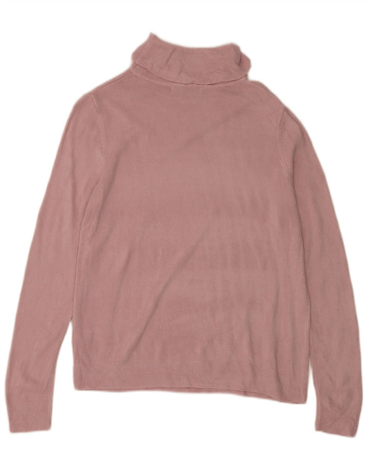 Marks & Spencer Pull col roulé pour femme UK 14 Acrylique rose moyen