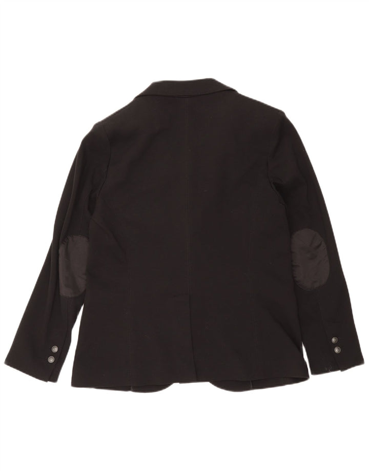 Trussardi Jeans Veste Blazer 2 Boutons Femme IT 46 Large Bleu Marine Viscose