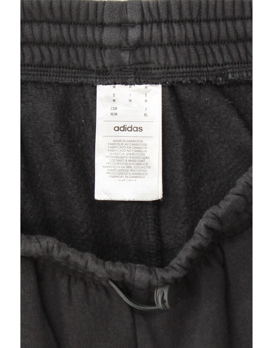 ADIDAS Pantalon de survêtement cargo pour homme en coton noir moyen