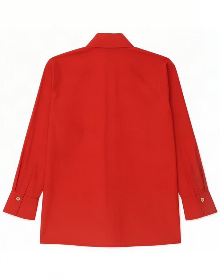Versace Chemise Femme UK 14 Medium Red Cotton