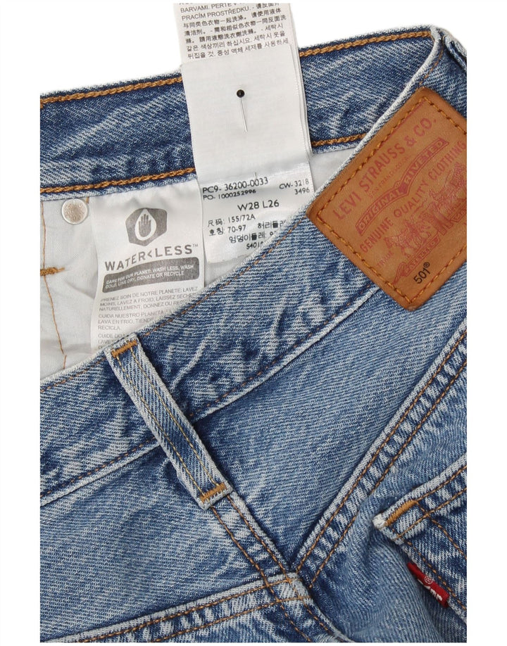 Levi's Jean Droit 501 Femme W28 L26 Bleu Coton