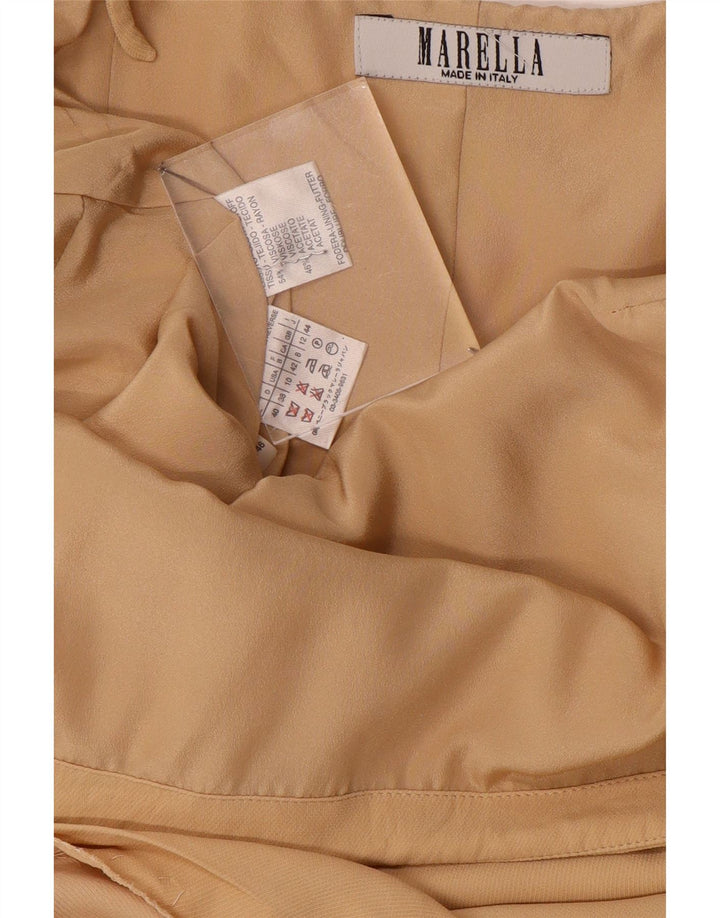Marella Robe Slip Femme UK 12 Viscose Beige Moyen