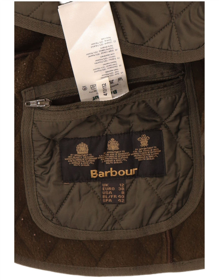 BARBOUR Gilet matelassé pour femme UK 12 Medium Kaki Polyamide