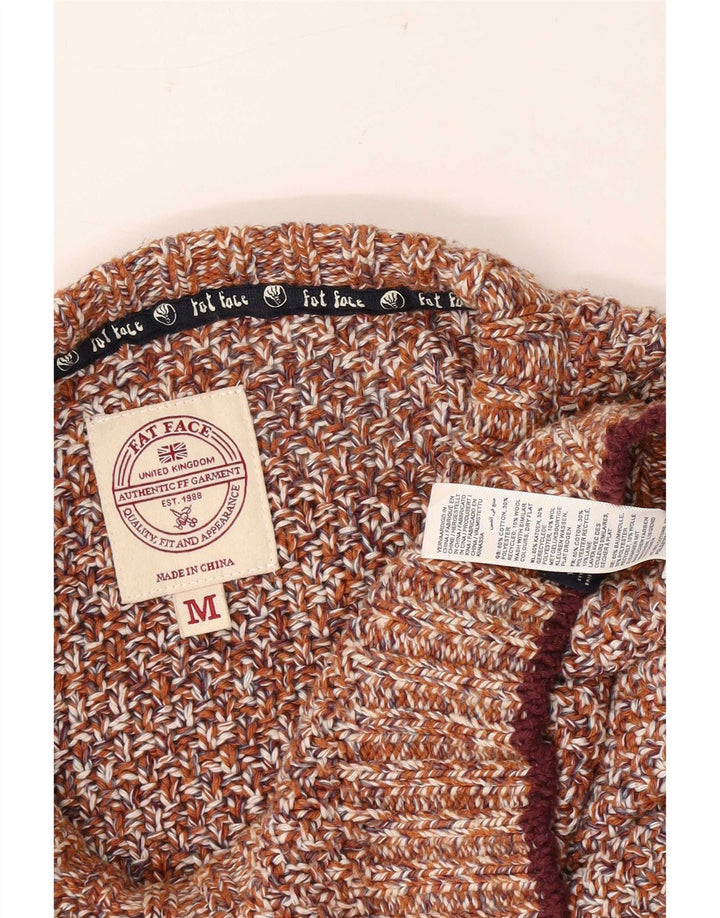 Fat Face Pull Col Ras du Cou Homme Marron Moyen Moucheté Coton