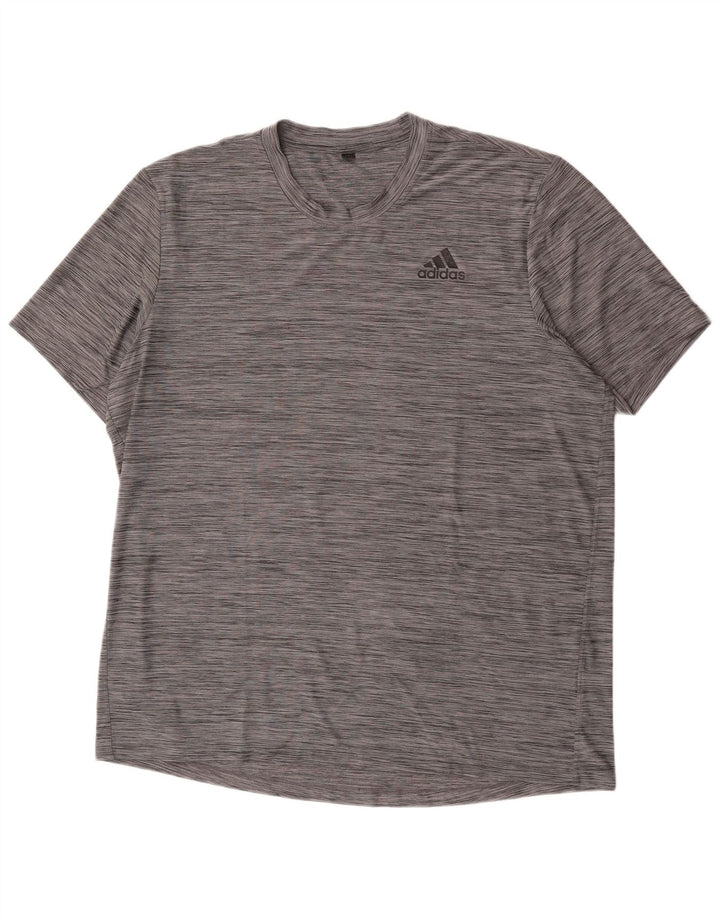 Adidas T-Shirt Homme Top XL Gris Moucheté