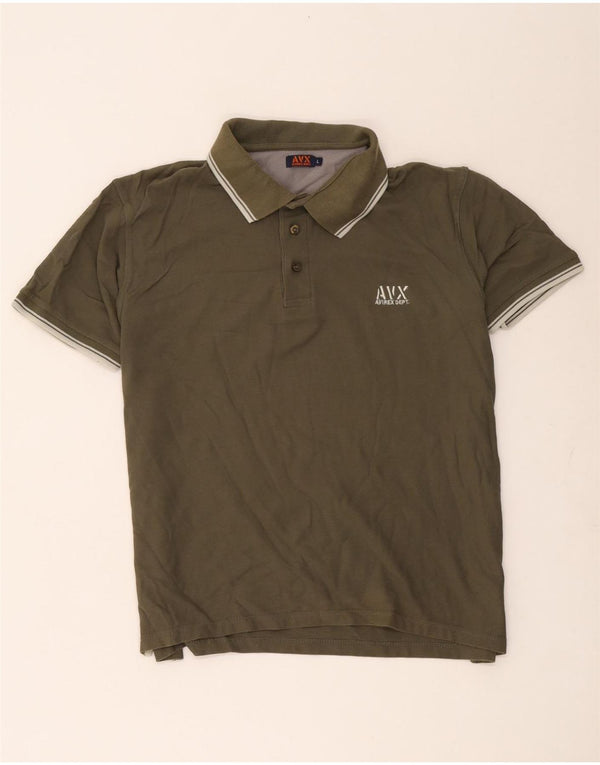Avirex Polo Homme Grand Coton Rayé Kaki