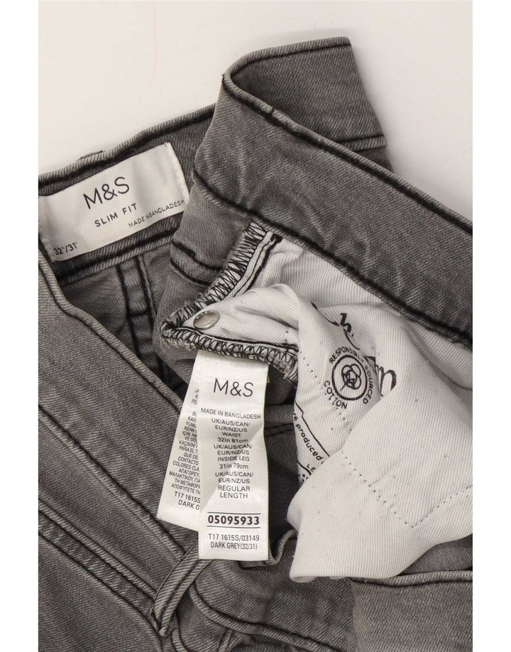 Marks & Spencer Jean Slim Femme W32 L31 Gris Coton