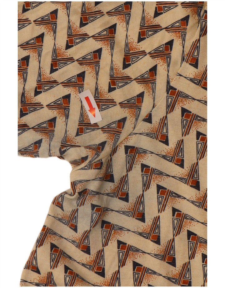 Polo Homme Vintage Coton Géométrique Beige Moyen