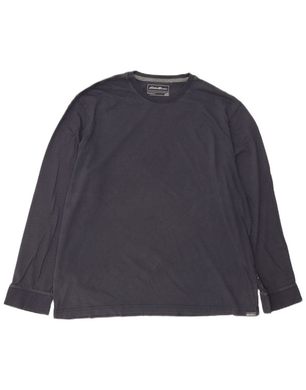 EDDIE BAUER Haut Homme Manches Longues XL Bleu Marine Coton