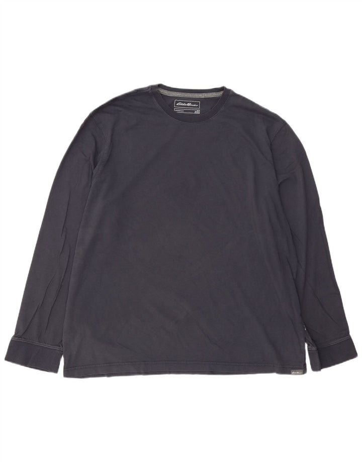 EDDIE BAUER Haut Homme Manches Longues XL Bleu Marine Coton