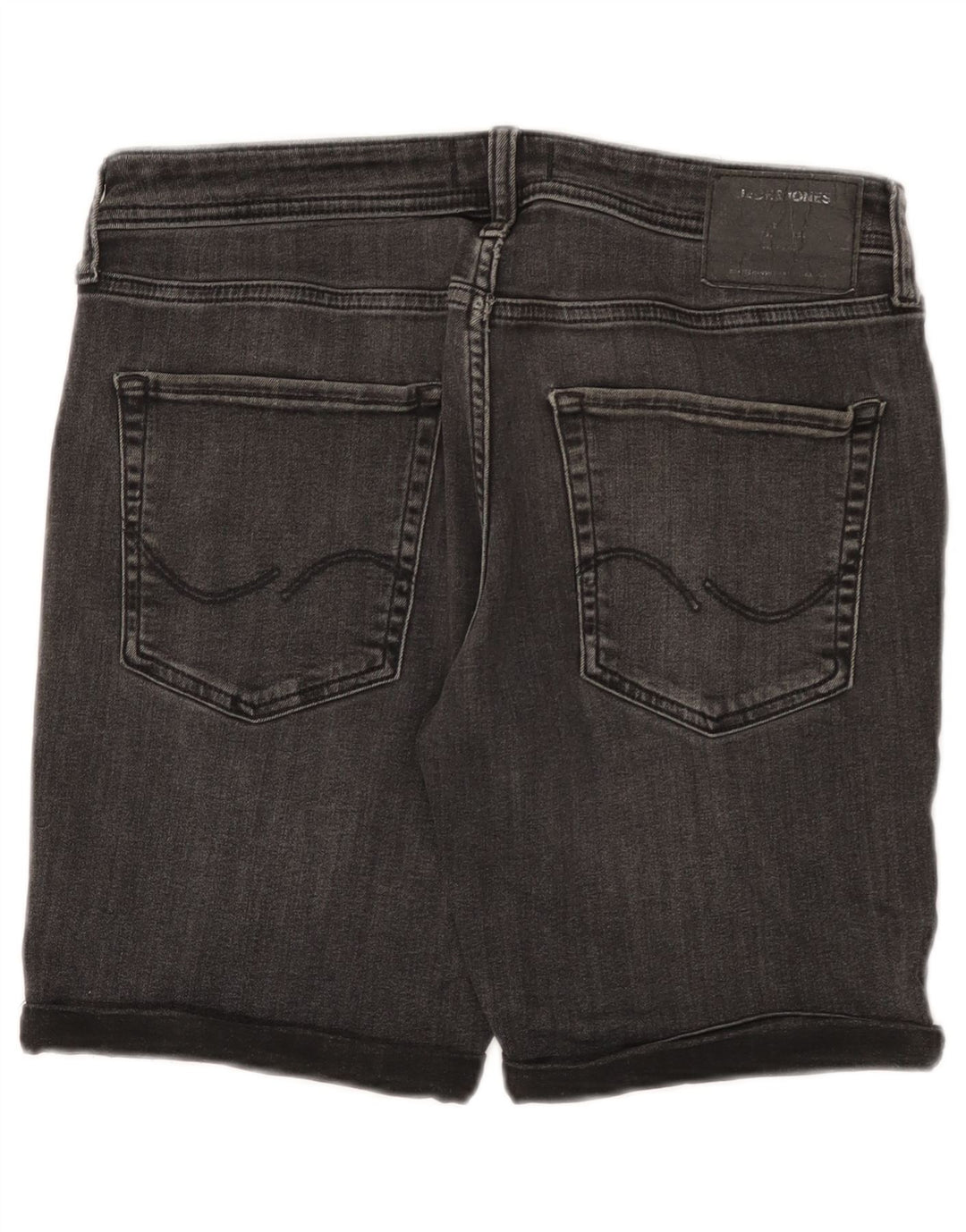 JACK & JONES Short en Jean Homme Medium W32 Gris Coton