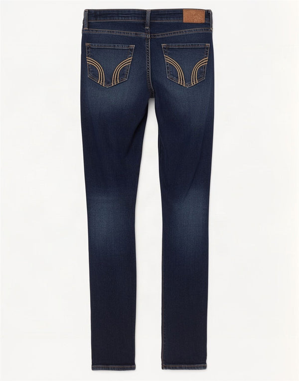 Hollister Jean skinny pour femme US 3 Small W26 L29 Bleu marine Coton