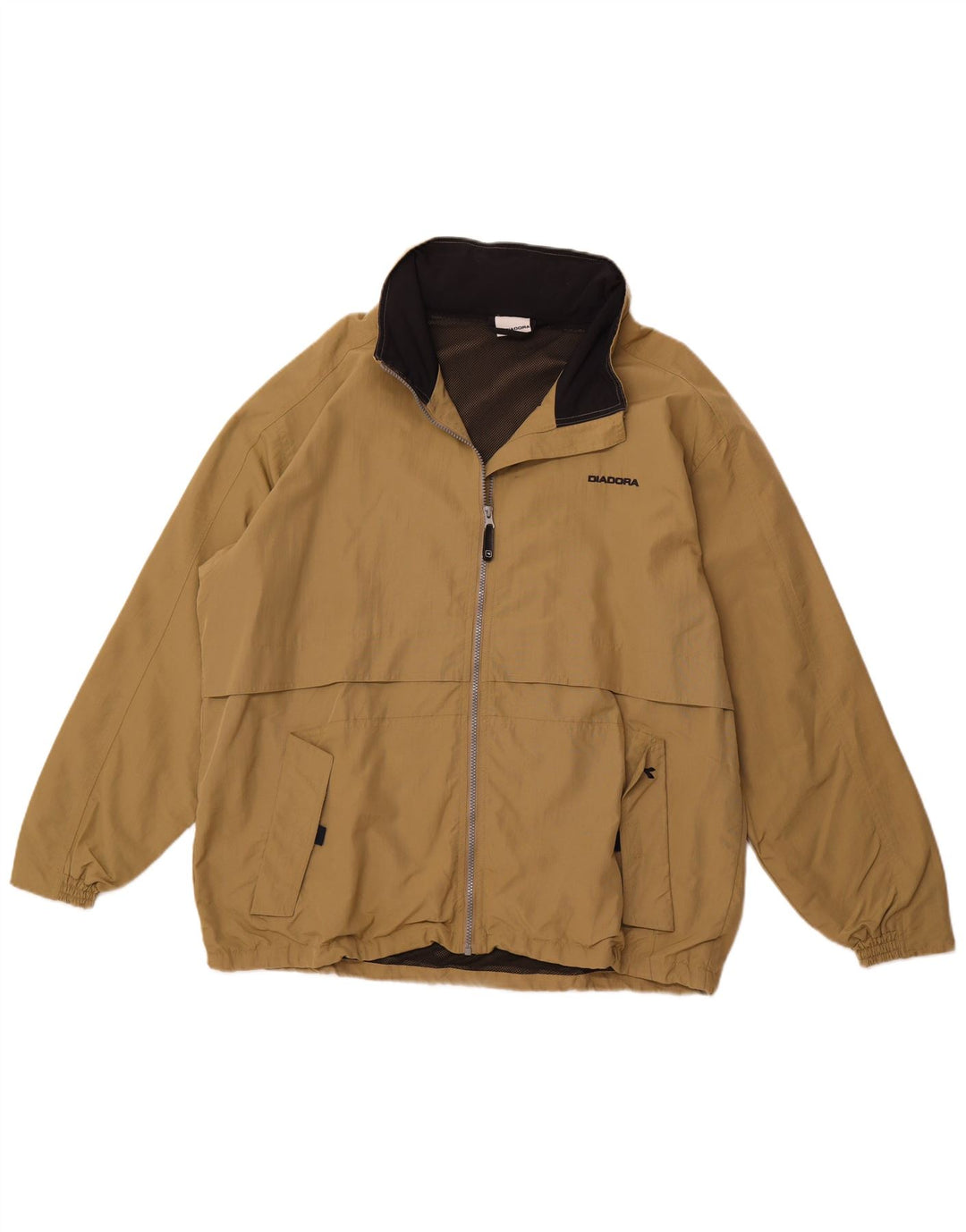 DIADORA Veste de pluie à capuche pour homme UK 40 Large Beige Polyamide