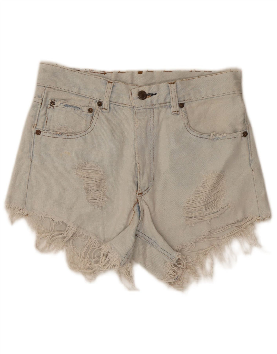 Levi's Short en Denim Déchiré W28 Femme Bleu Moyen
