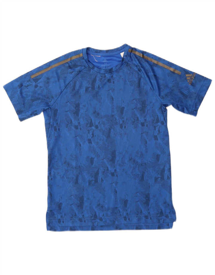 Adidas Garçon Climacool T-Shirt Top 11-12 ans Bleu Moyen Géométrique