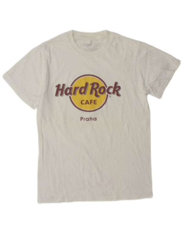 Hard Rock Cafe Hommes Praha T-Shirt Graphique Haut Petit Coton Blanc