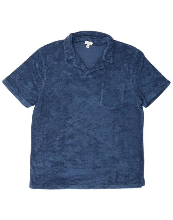 Reiss Polo Velours Homme XL Bleu Modal
