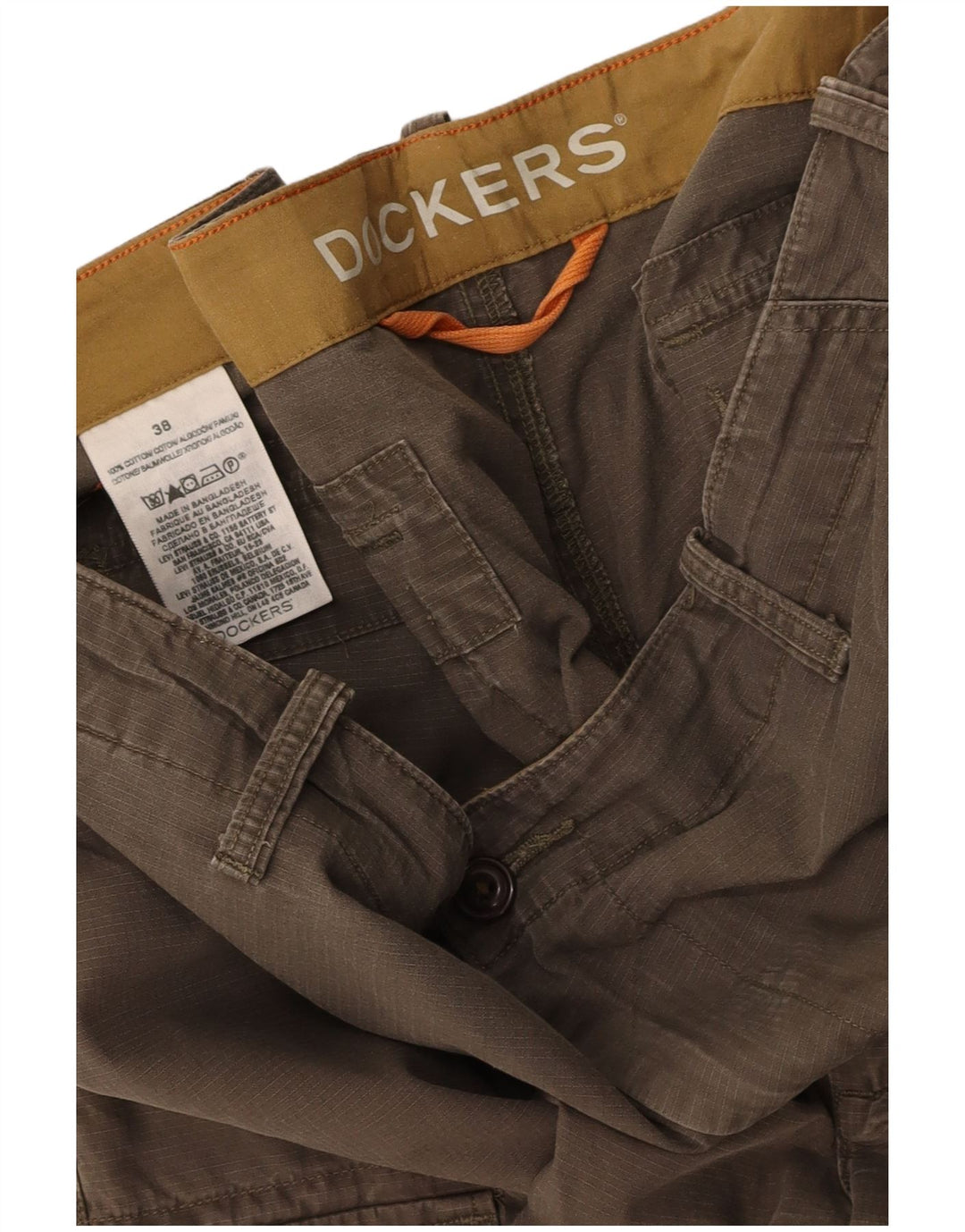 DOCKERS Mens Cargo Shorts W38 XL Brown Cotton