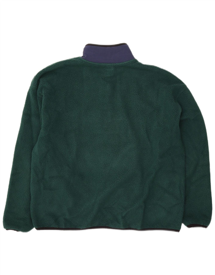 Levi's Pull Oversize en Polaire Femme UK 14 Vert Moyen Colourblock