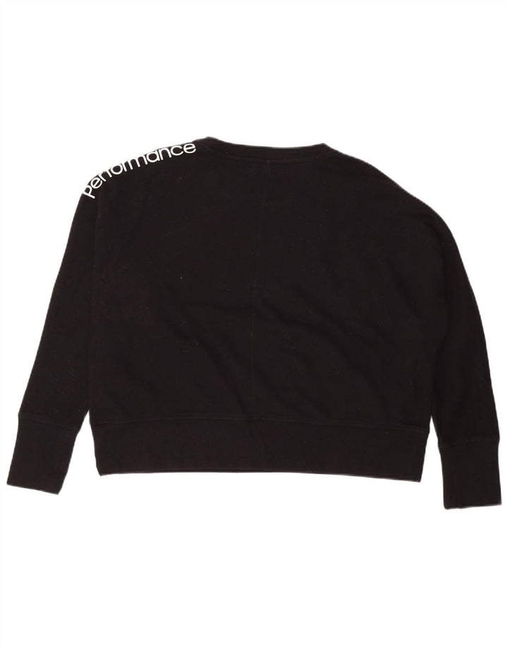 CALVIN KLEIN Sweat-shirt graphique pour femme UK 14 Medium Noir