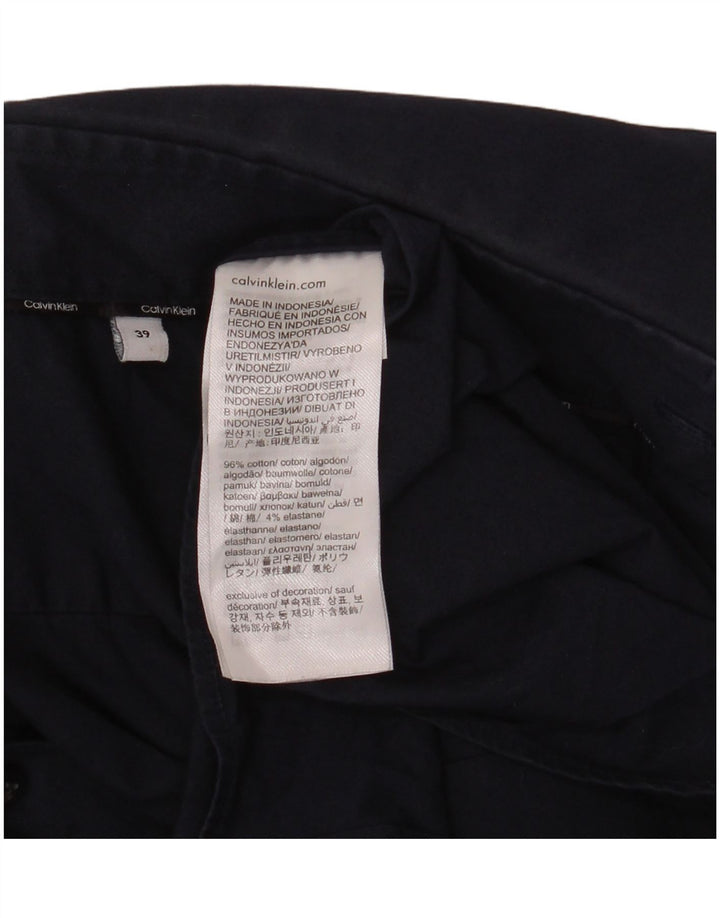 CALVIN KLEIN Chemise Slim Fit Homme Taille 39 Bleu Marine Moyen Coton