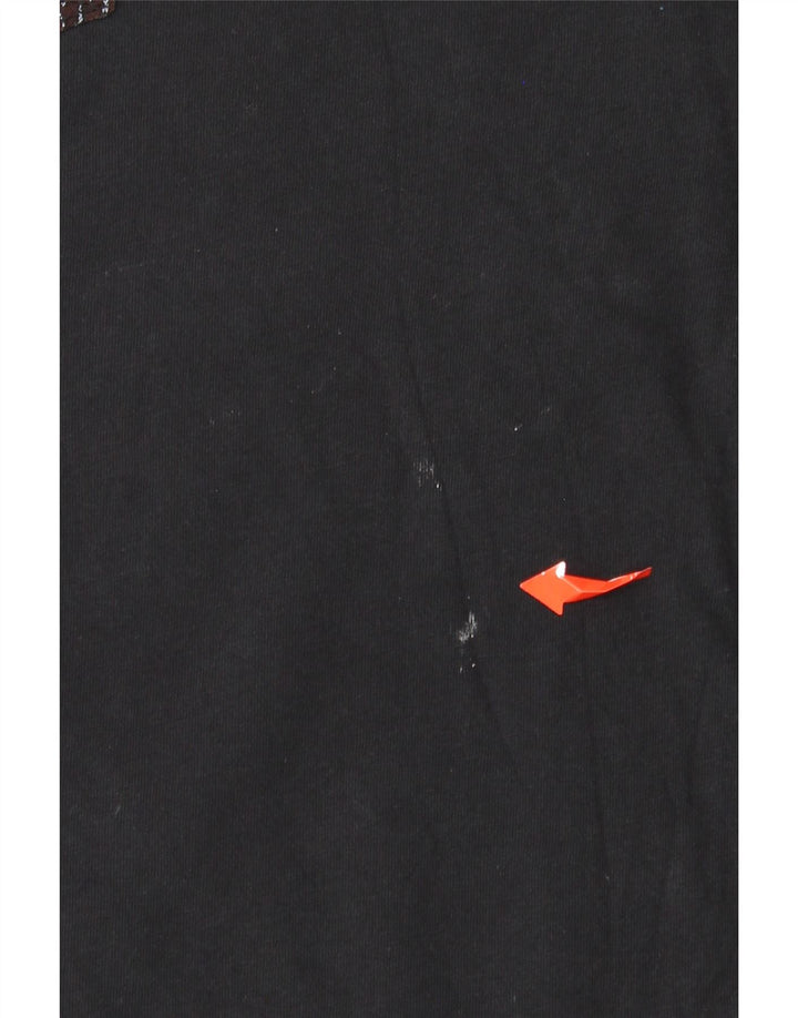 TRUSSARDI T-Shirt Graphique Femme UK 16 Large Noir Coton