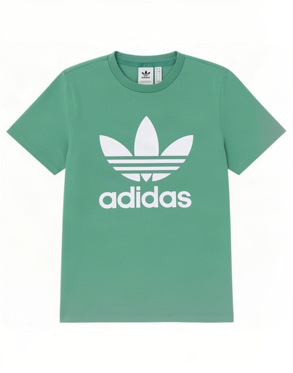 Adidas T-shirt graphique pour femme UK 10 Petit coton vert