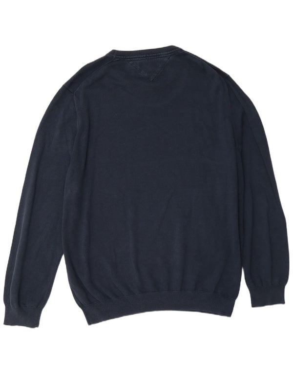 Tommy Hilfiger Pull à col rond pour homme 2XL Bleu marine Colourblock
