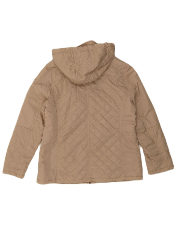 Marks & Spencer Veste matelassée à capuche pour femme UK 12 Beige moyen