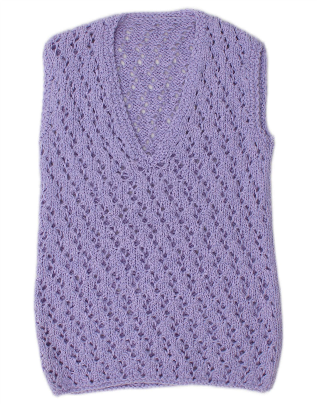 vintage Womens Vest Débardeur UK 12 Moyen Violet