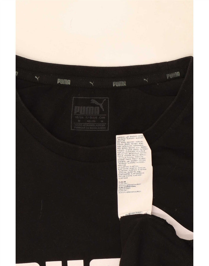 Puma T-Shirt Graphique Homme Noir Moyen Coton