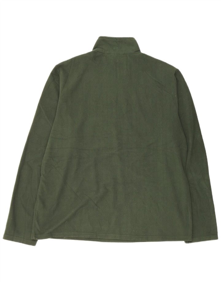 Mountain Warehouse Pull polaire à col zippé pour homme XL Vert Polyester
