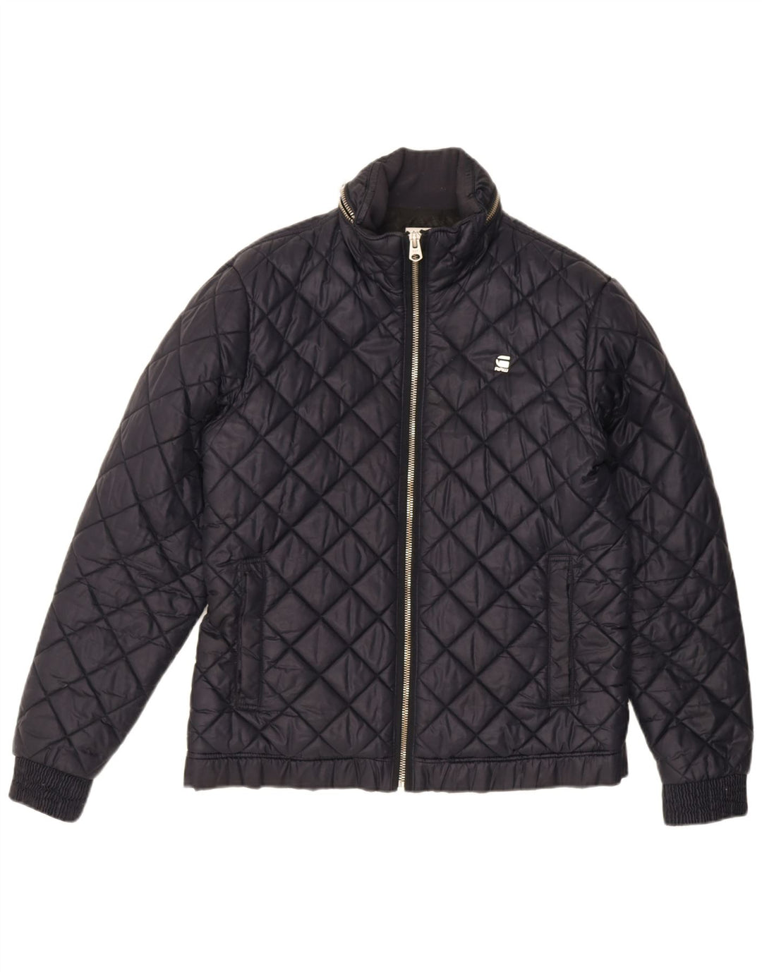 G-Star Veste matelassée à capuche pour homme UK 42 XL Bleu marine Polyester