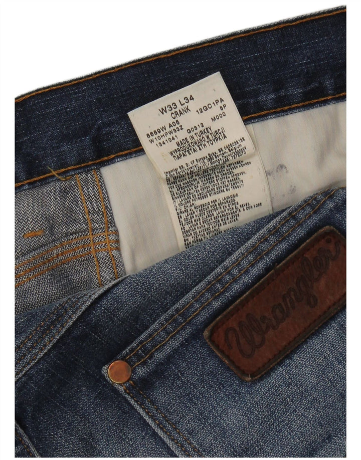 WRANGLER Jean droit à manivelle pour homme W33 L34 en coton bleu