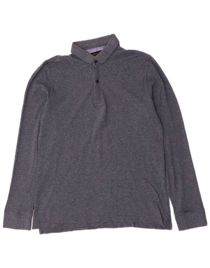 MASSIMO DUTTI Polo à Manches Longues Homme Gris Moyen