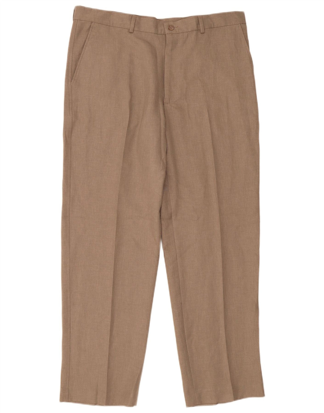 Farah Pantalon Chino Droit Homme W38 L31 Beige Polyester