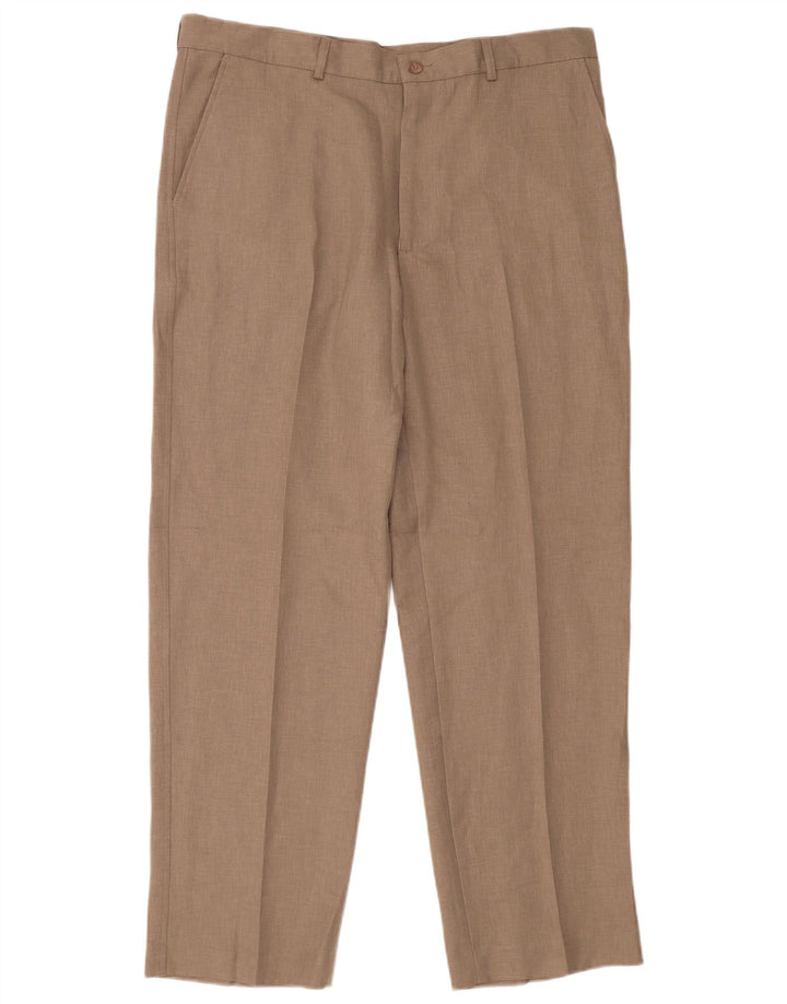 Farah Pantalon Chino Droit Homme W38 L31 Beige Polyester