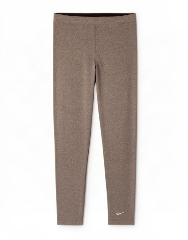Nike Leggings Femme UK 18 XL Coton Chiné Gris Gris