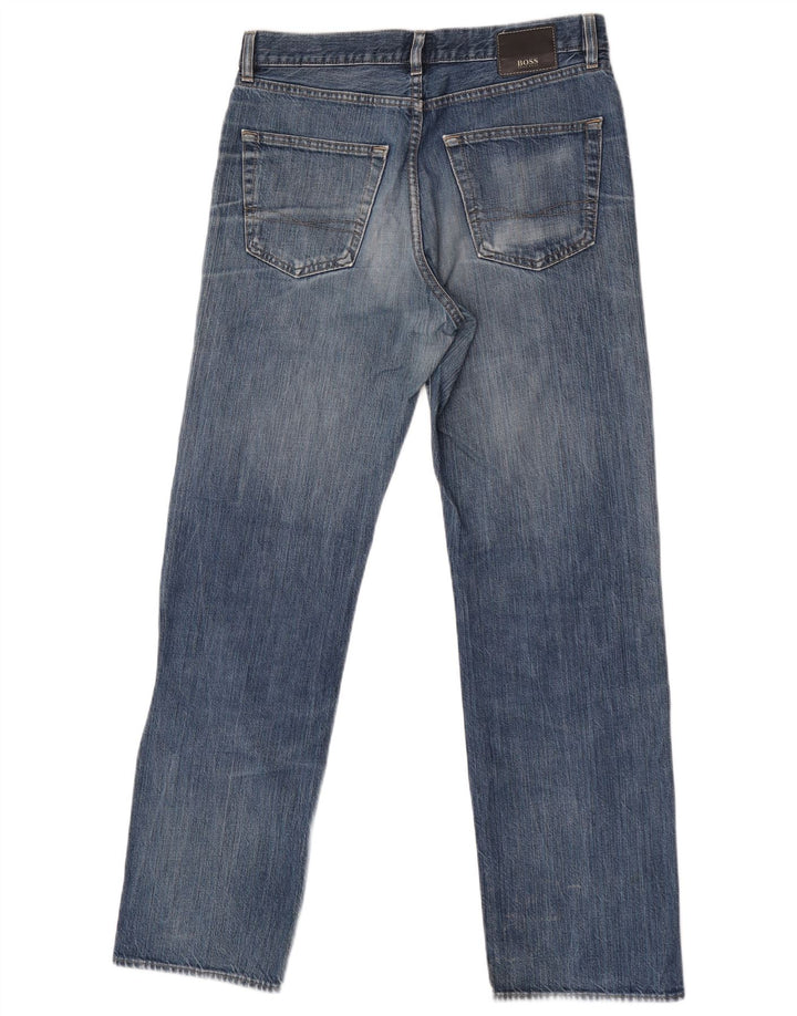 Hugo Boss Jean droit W33 L32 en coton bleu pour homme