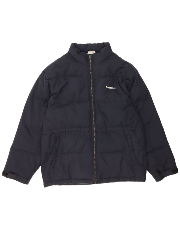 Reebok Veste matelassée surdimensionnée pour femme UK 16 Large Bleu Marine Polyester