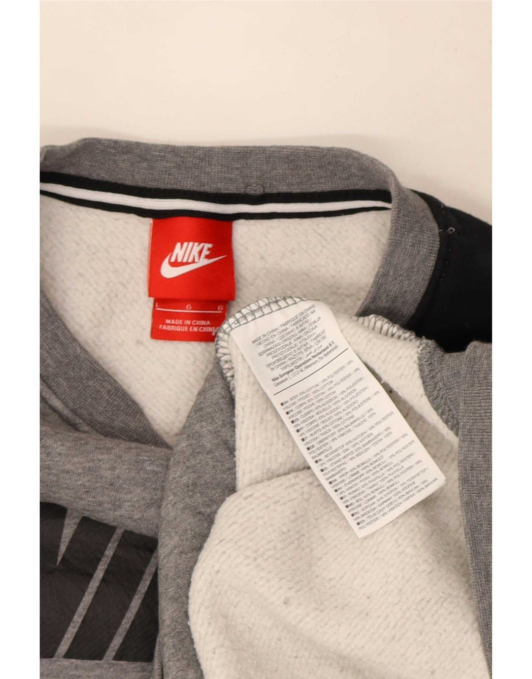 Nike Sweat-shirt graphique pour homme Taille L Gris Colorblock