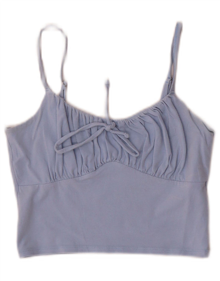 Hollister Haut court à caraco pour femme UK 12 Bleu moyen