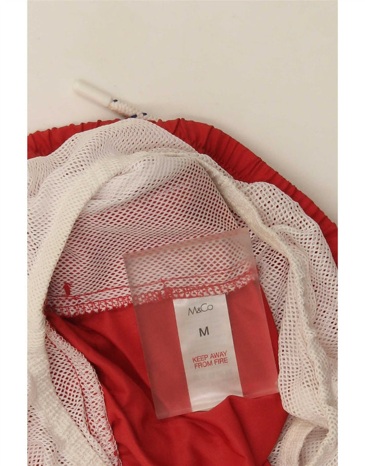 M&Co Short de Bain Homme Rouge Moyen Polyester