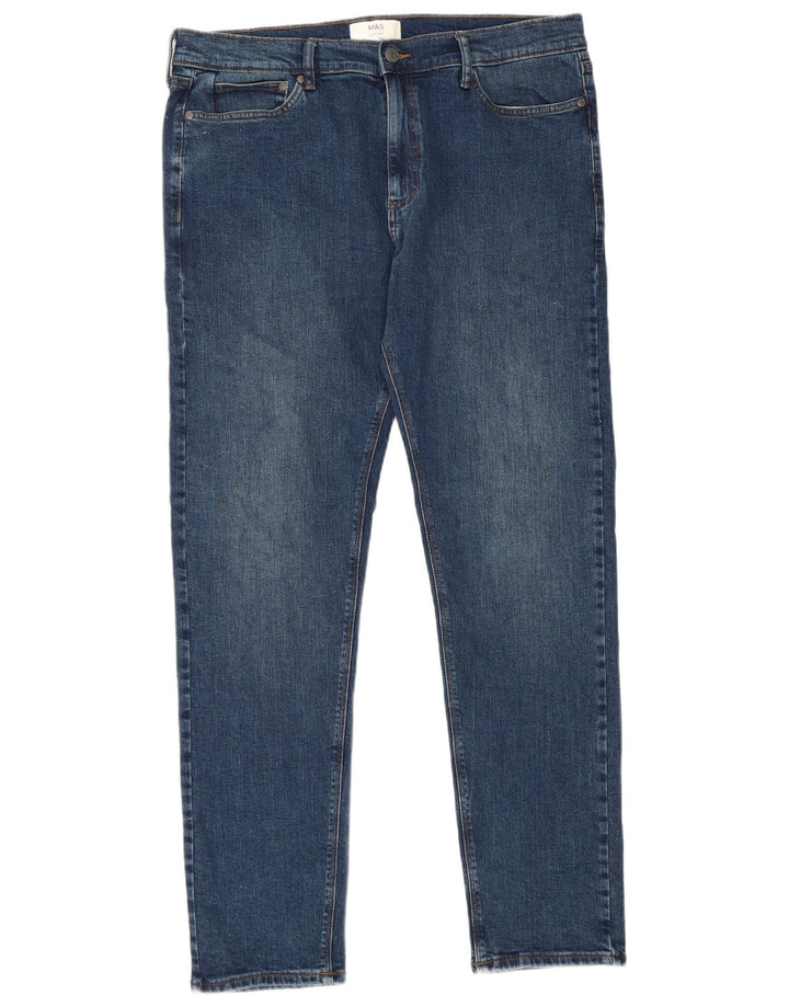 Marks & Spencer Jean Slim Homme W36 L33 Bleu Coton