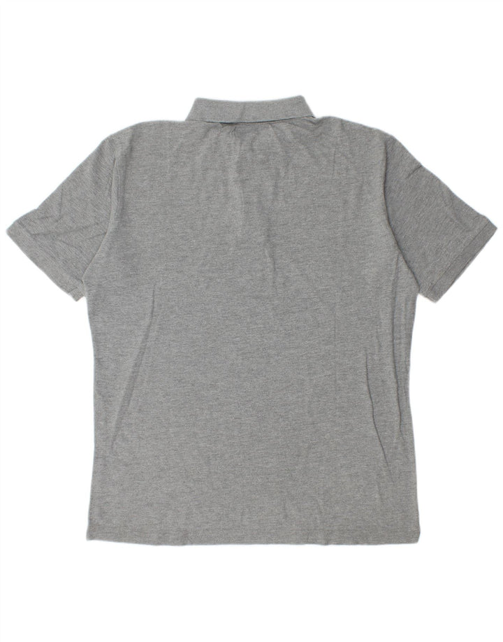 Kappa Polo Homme Large Gris Moucheté Coton