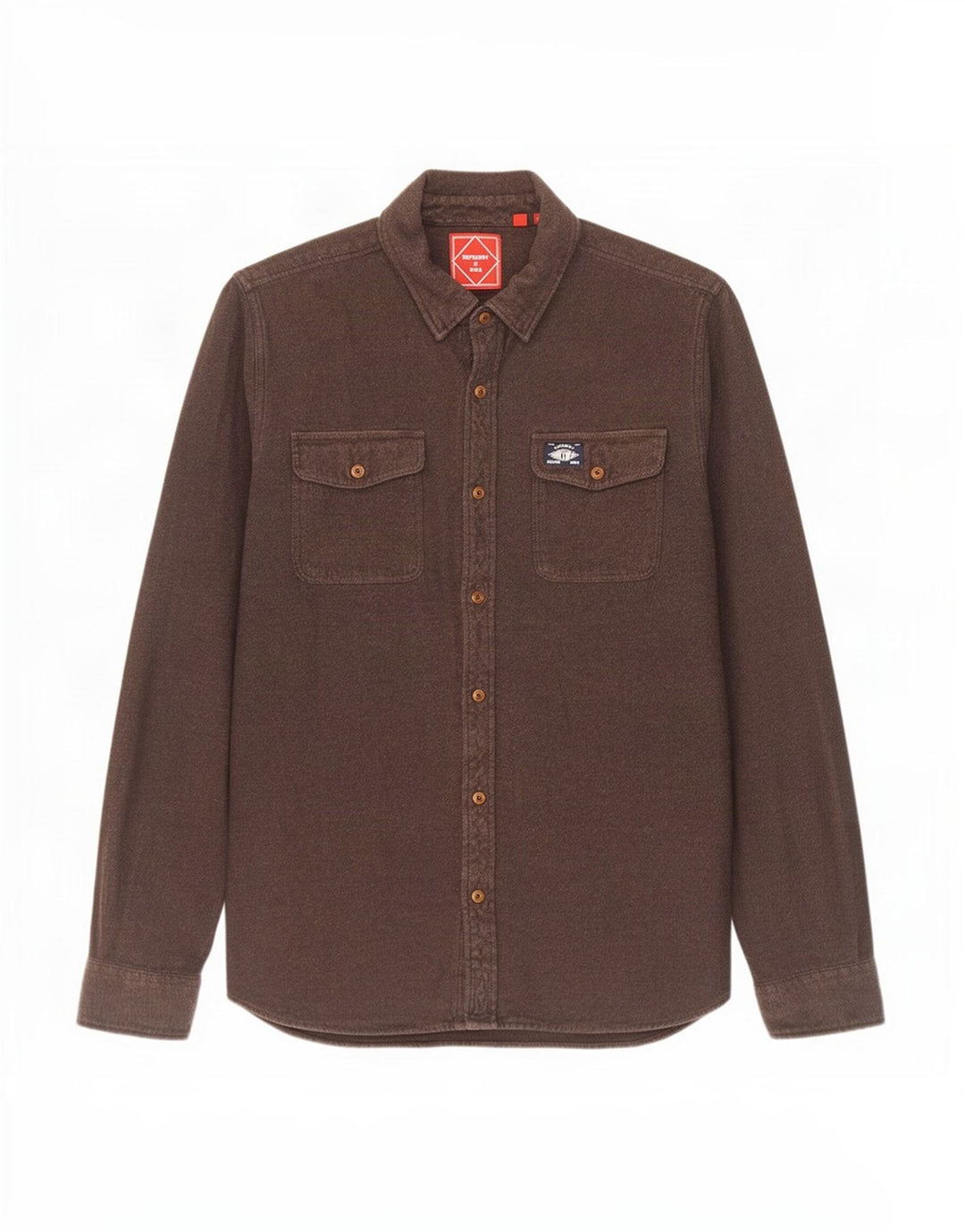 Superdry Chemise Flanelle Homme Large Marron Coton