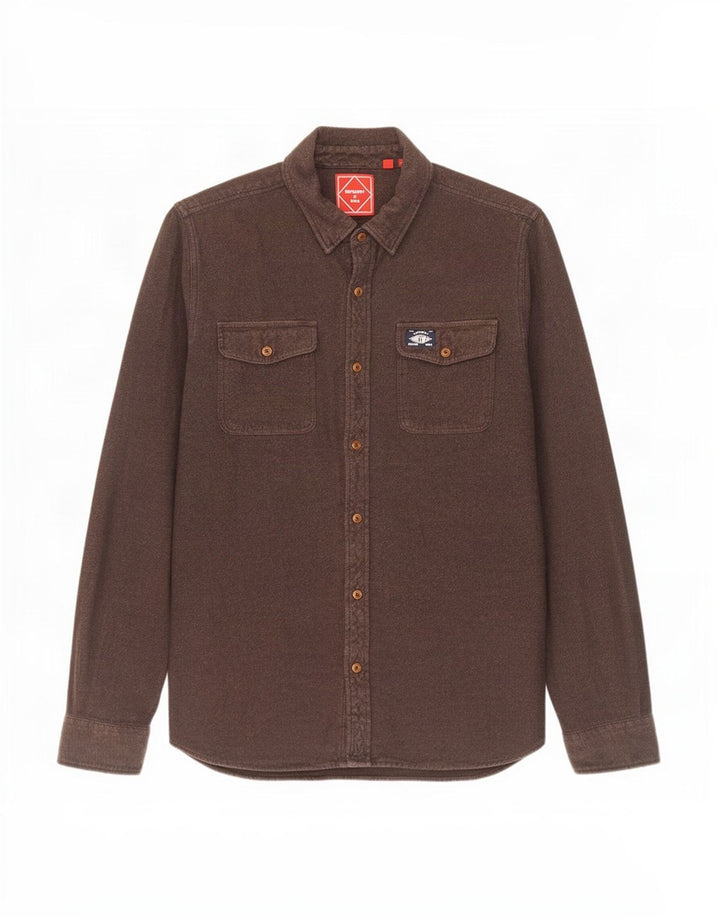Superdry Chemise Flanelle Homme Large Marron Coton