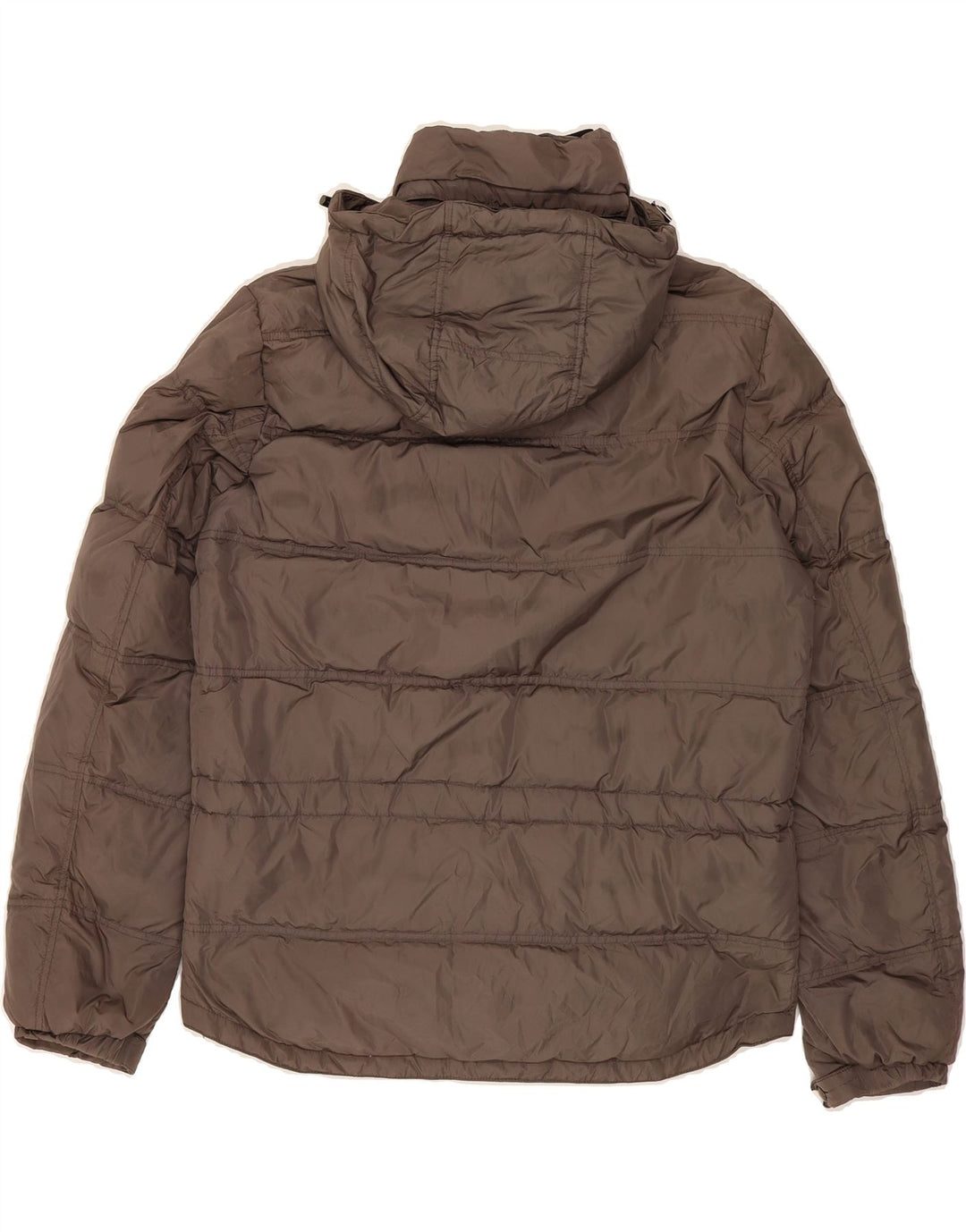 MARINA YACHTING Mens Hooded Padded Jacket IT 50 Large Brown Polyamide Vintage Marina Yachting and Second-Hand Marina Yachting from Messina Hembry 