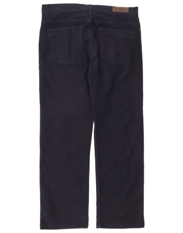 BLUE HARBOUR Pantalon décontracté droit pour homme W34 L29 Bleu marine en coton