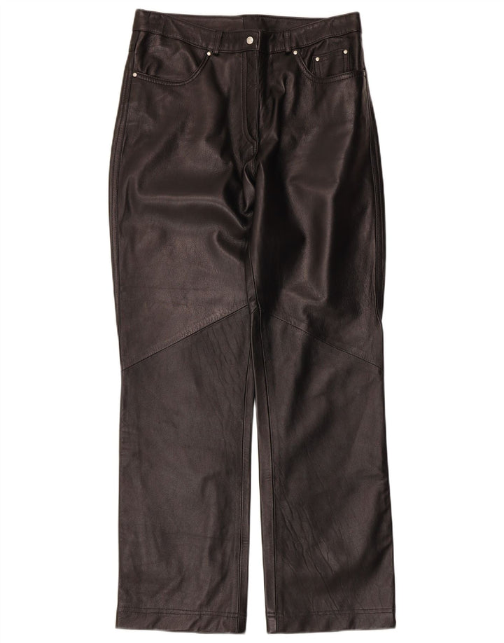Conbipel Pantalon en cuir pour femme IT 46 Large W30 L30 Noir
